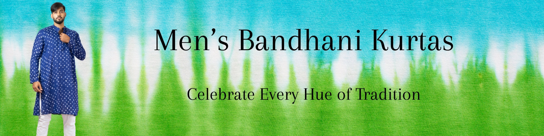 MENS COTTON KURTA BANDHEJ/BANDHINI