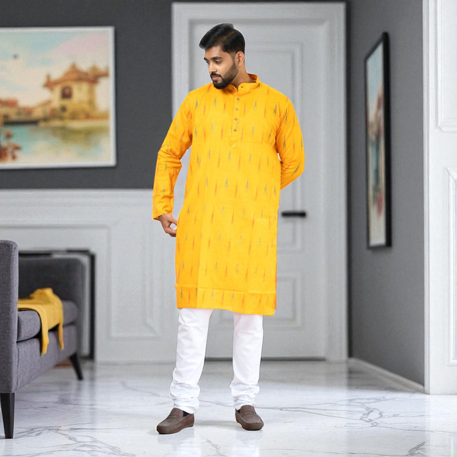 IkatAura Handwoven Cotton Kurta