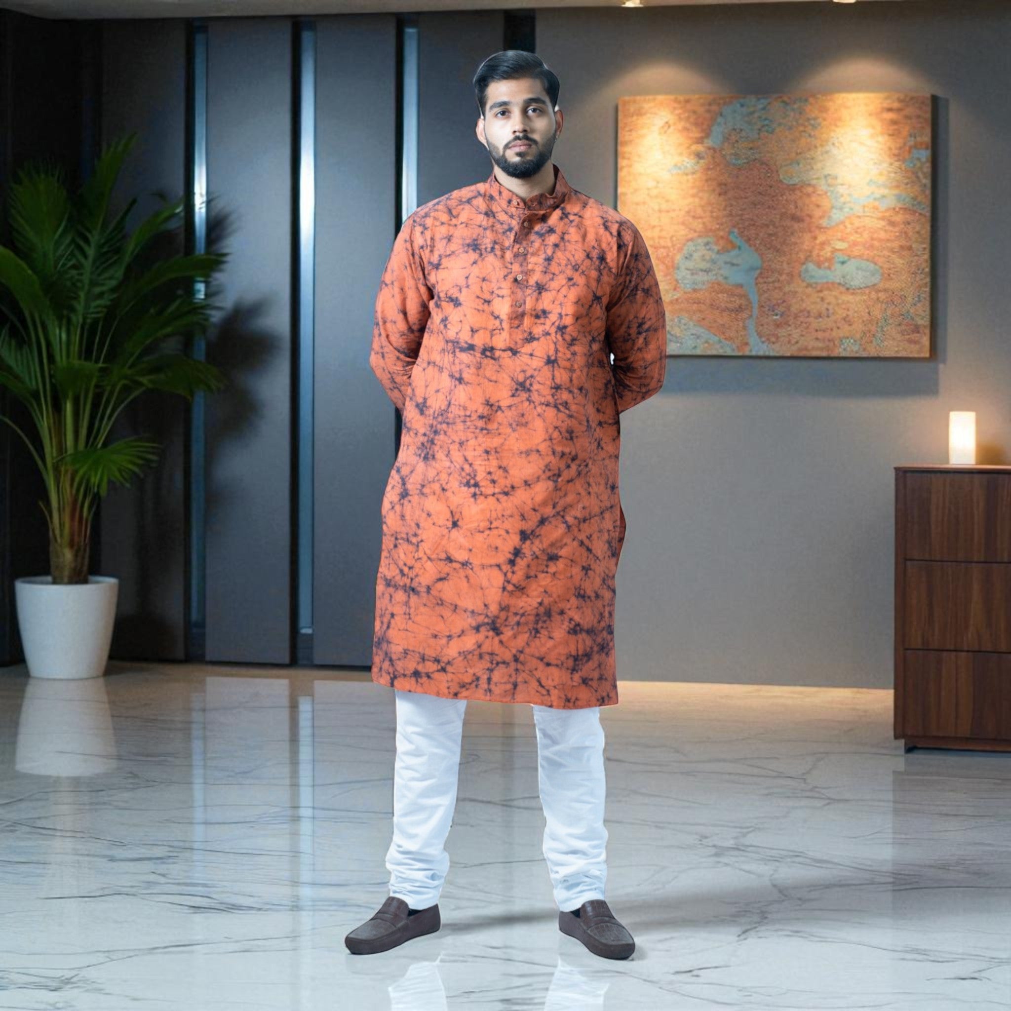 BatikRust Handloom Cotton Kurta