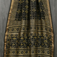 Black Maheshwari Silk Saree