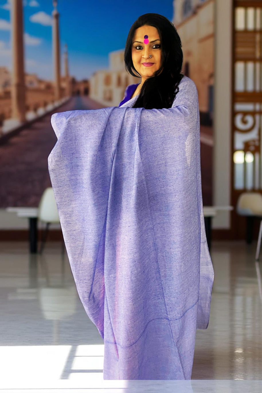 NeelGulabi Handloom Saree