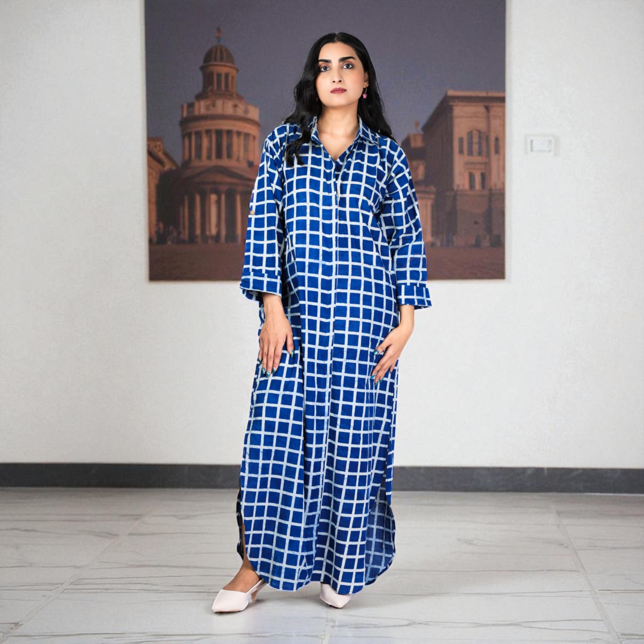 CheckMates Cotton Shirt Dress