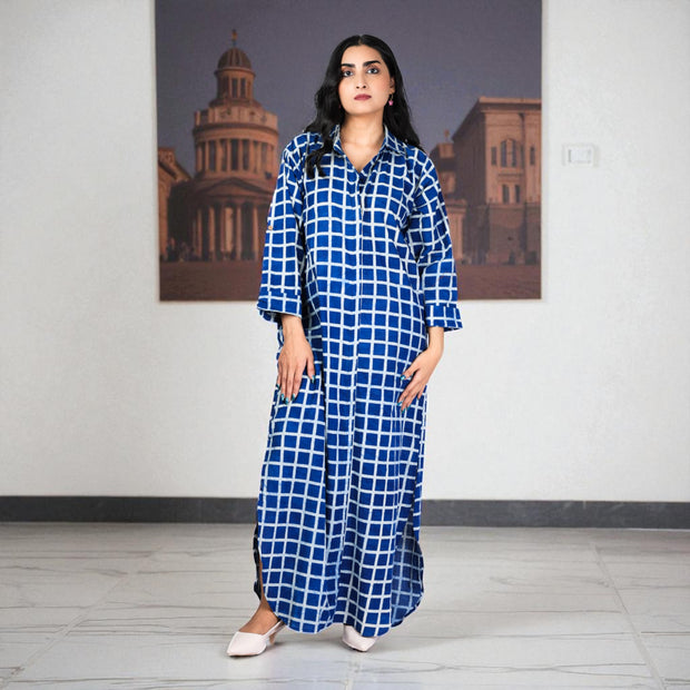 CheckMates Cotton Shirt Dress
