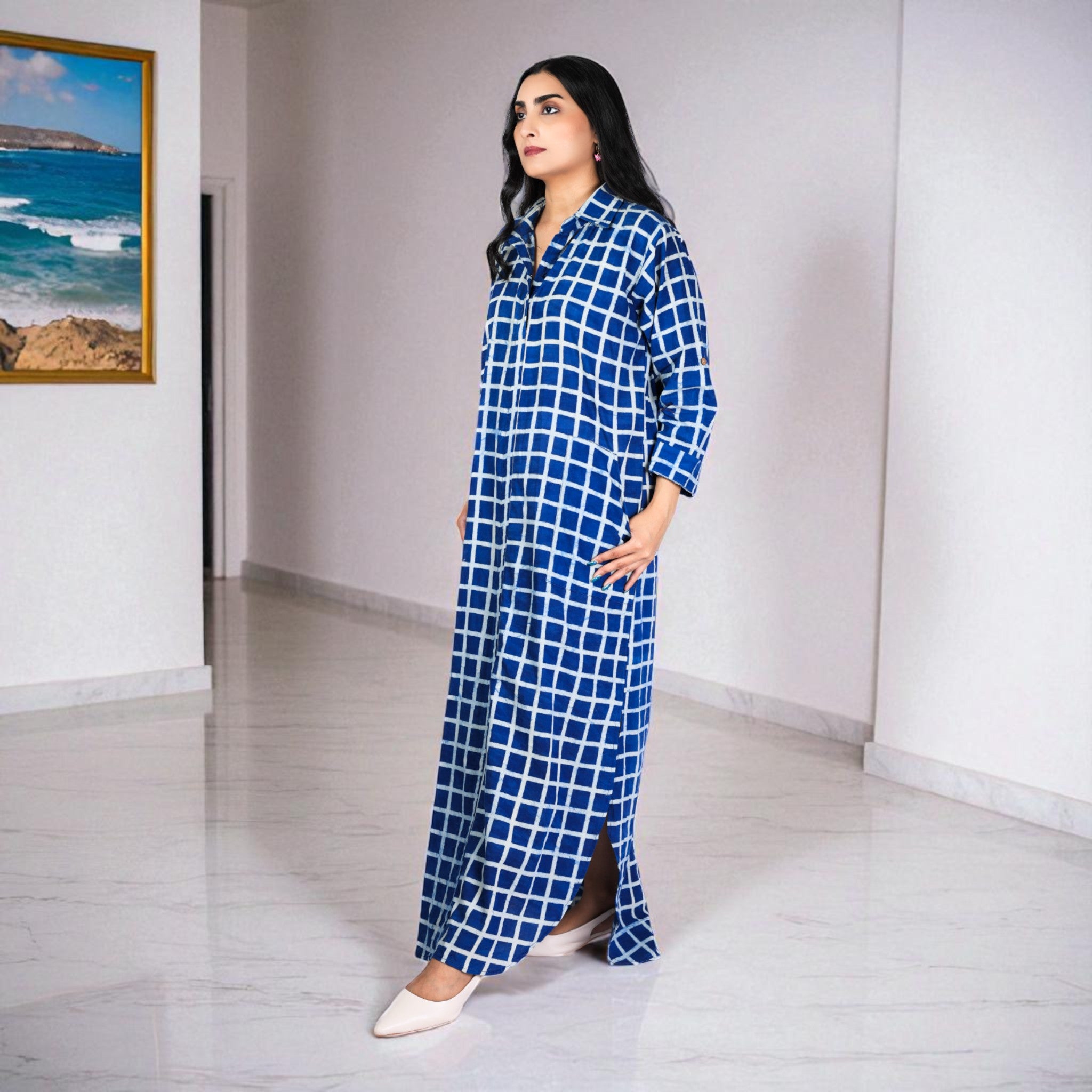 CheckMates Cotton Shirt Dress