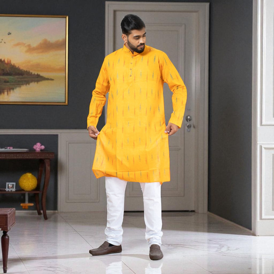 IkatAura Handwoven Cotton Kurta