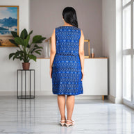 Ikat Wave Handloom Cotton Shift Dress