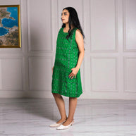 Green Loom Cotton Shift Dress