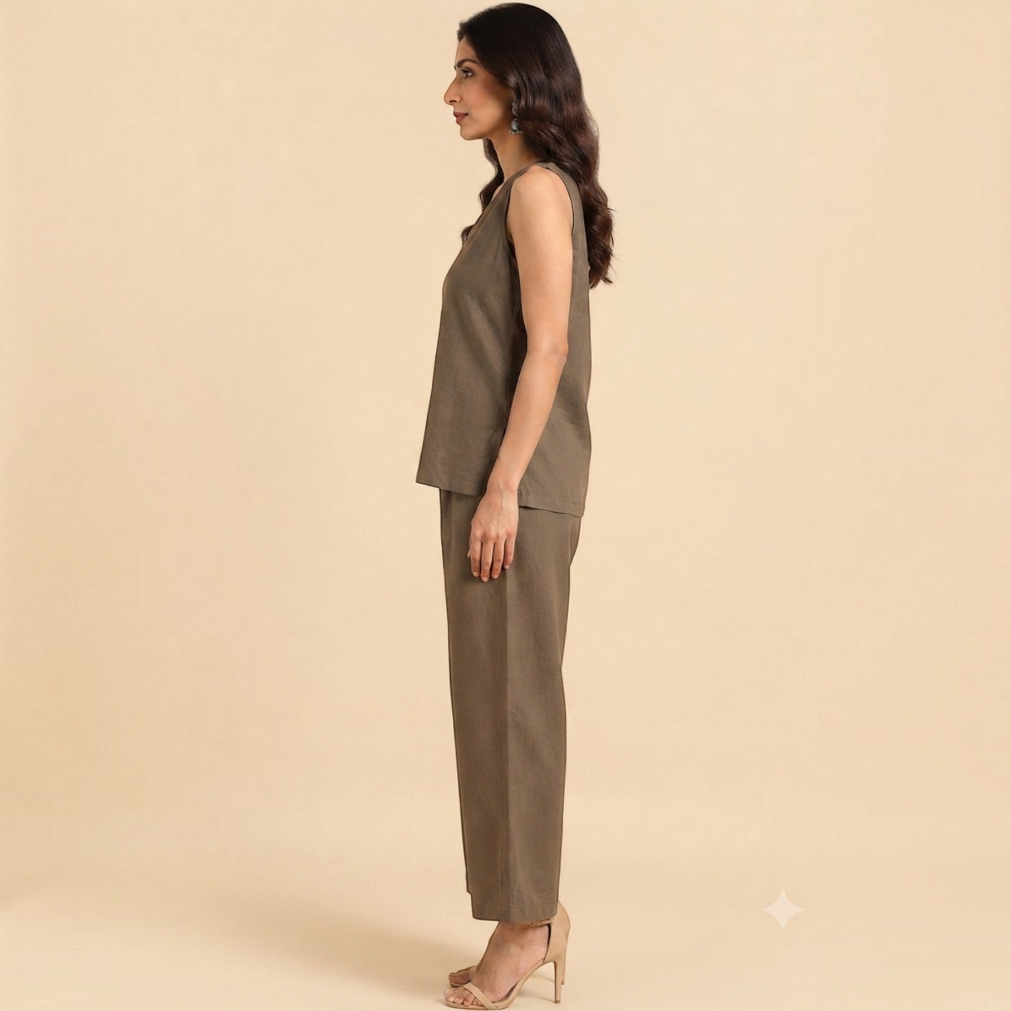 Grey Handloom Cotton Co-ord Set