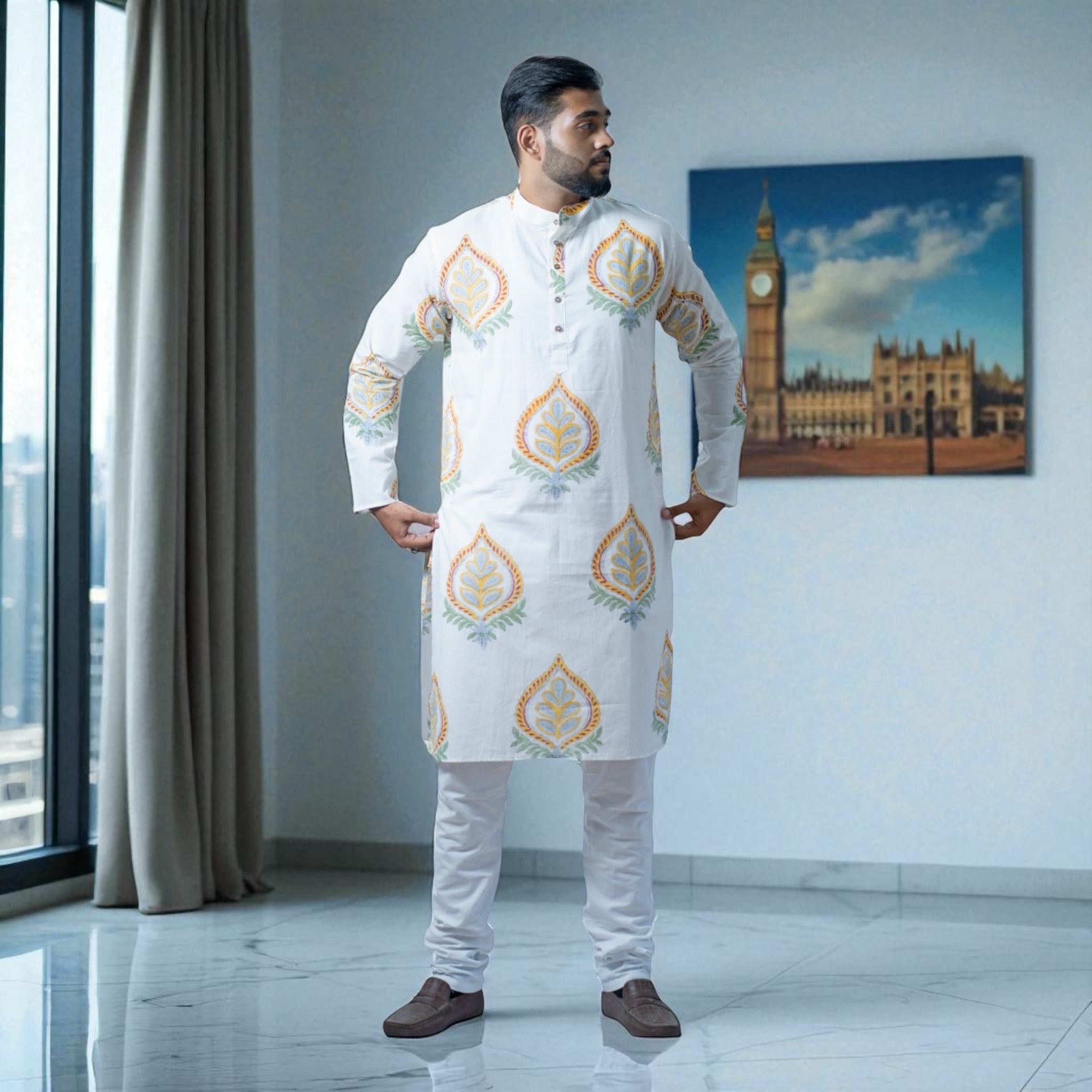 NoorButi Handblock Cotton Kurta
