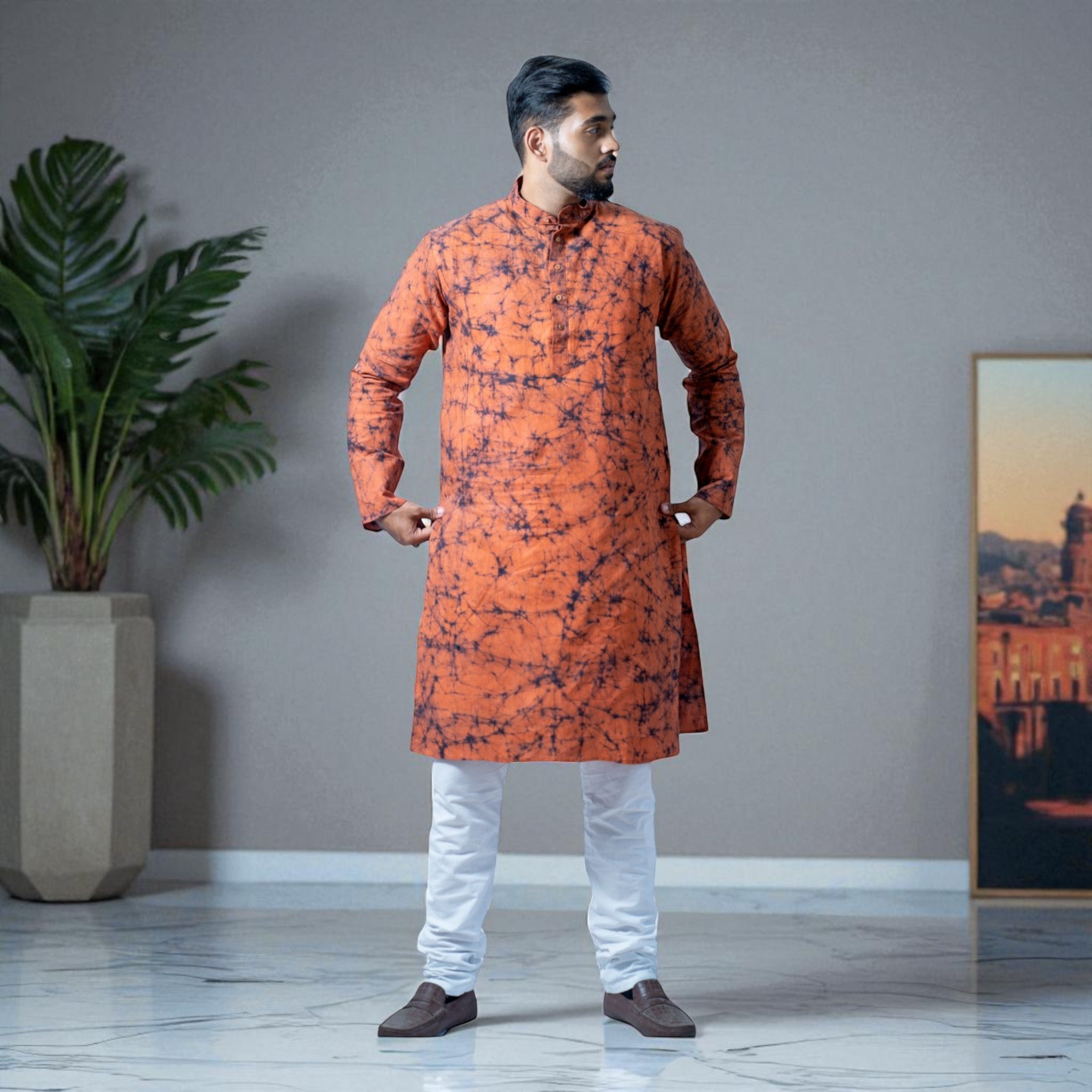 BatikRust Handloom Cotton Kurta