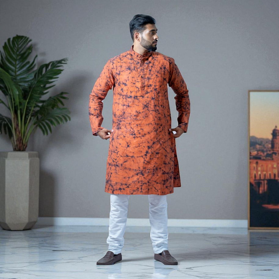 BatikRust Handloom Cotton Kurta