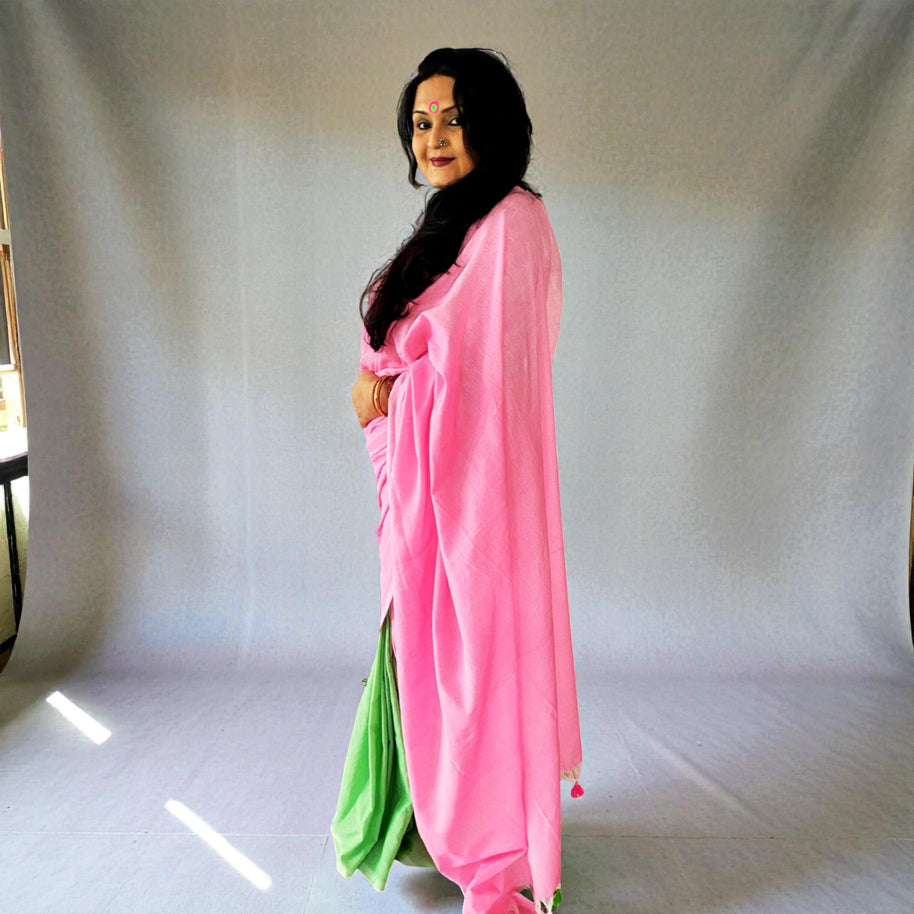 BlushLeaf Handloom Cotton Saree