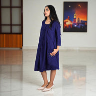 LoomLines Handwoven Cotton Flared Dress