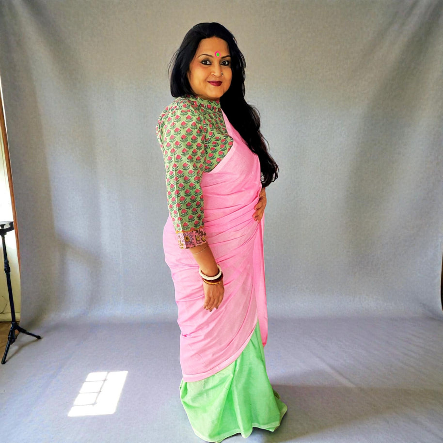 BlushLeaf Handloom Cotton Saree