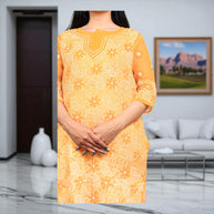NoorMango Chikankari Georgette Kurti