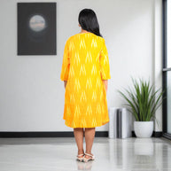 IkatBreeze Handwoven Cotton Flared Dress