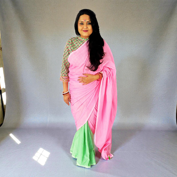 BlushLeaf Handloom Cotton Saree