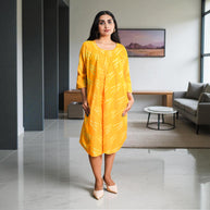 IkatBreeze Handwoven Cotton Flared Dress