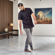 Black Bandhani Cotton Shirt