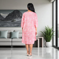 PaisleyGlow Flared Cotton Dress
