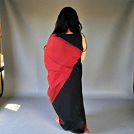 Maroon Handloom Cotton Saree