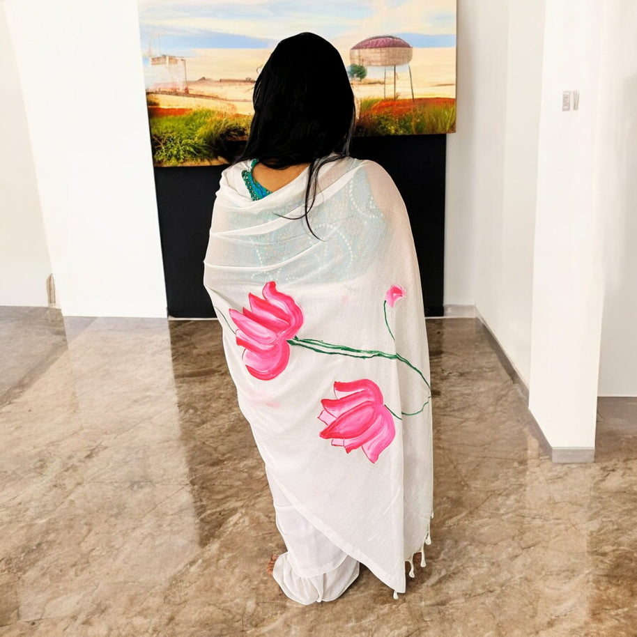 Padma Handpainted Cotton Saree
