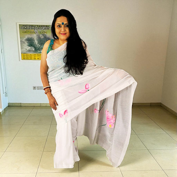 Padma Handpainted Cotton Saree