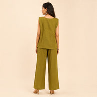 Green Handloom Cotton Co-ord Set