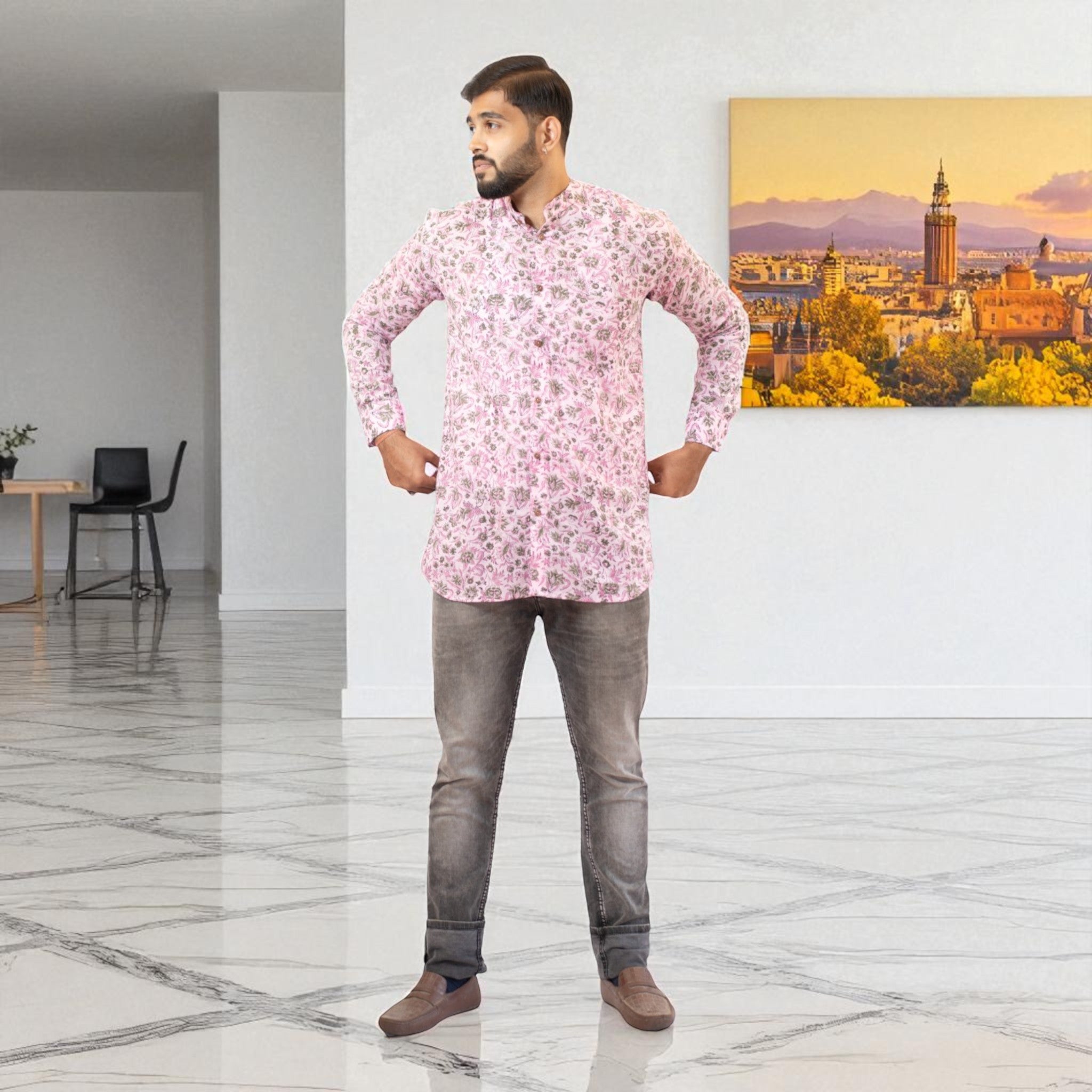 Gulzar Handblock Cotton Short Kurta