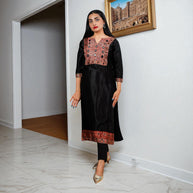 Ajrakh Allure Womens Silk Kurta