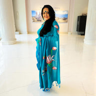NeelPadma Handpainted Cotton Saree