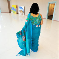 NeelPadma Handpainted Cotton Saree