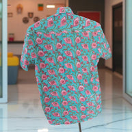 Artsy Hand Block Print Mens Shirt