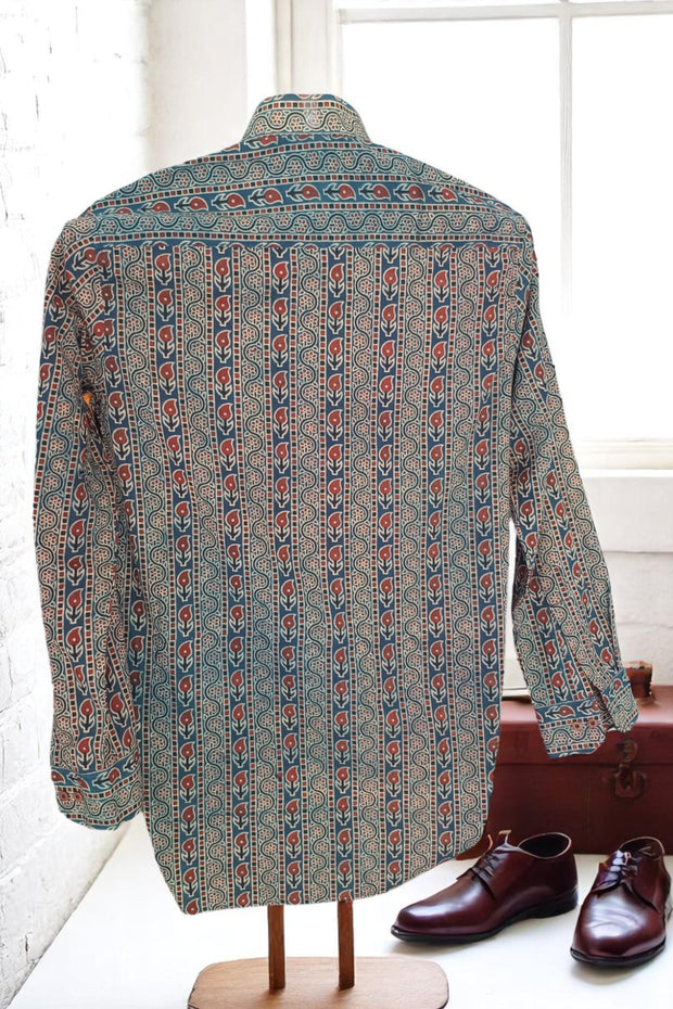Artsy Handblock Print Mens Shirt