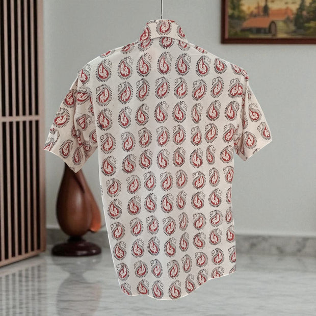 Artsy Hand Block Print Mens Shirt
