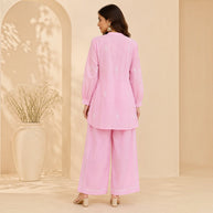 Pink Chanderi Silk Coords Set