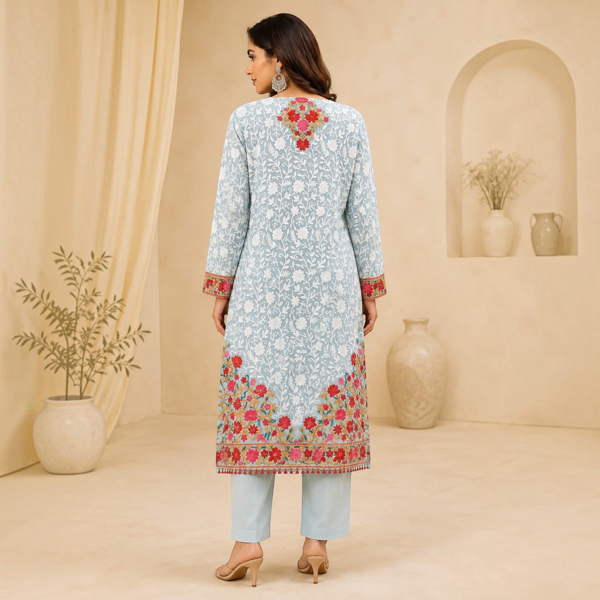 Light Blue Georgette Kurti