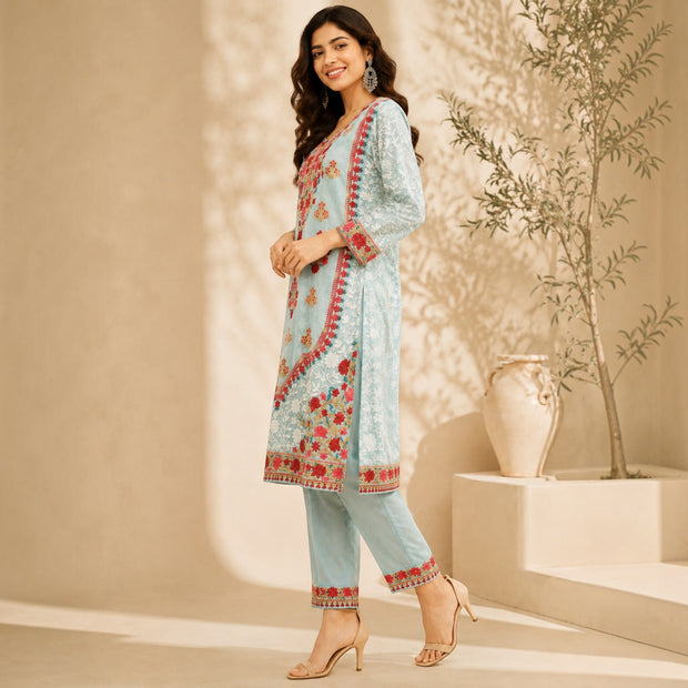 Light Blue Georgette Kurti