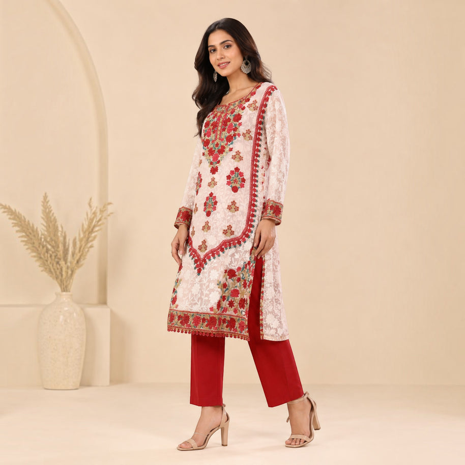 Light Pink Georgette Kurti