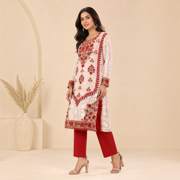 Light Pink Georgette Kurti
