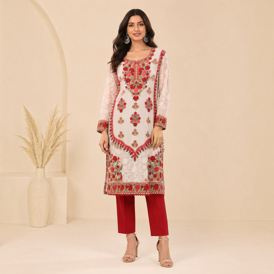 Light Pink Georgette Kurti