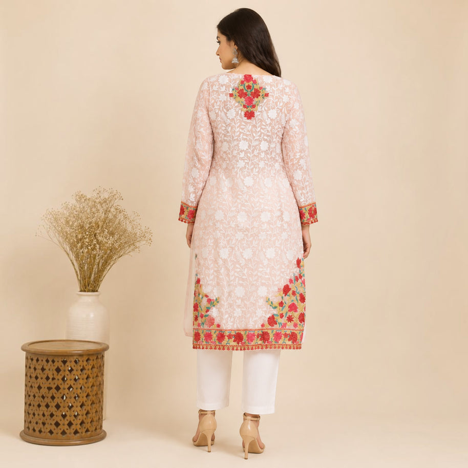 Light Pink Georgette Kurti