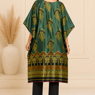 Green Mashru Silk Kaftan