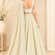Yellow Handblock Cotton Wrap Around Skirt