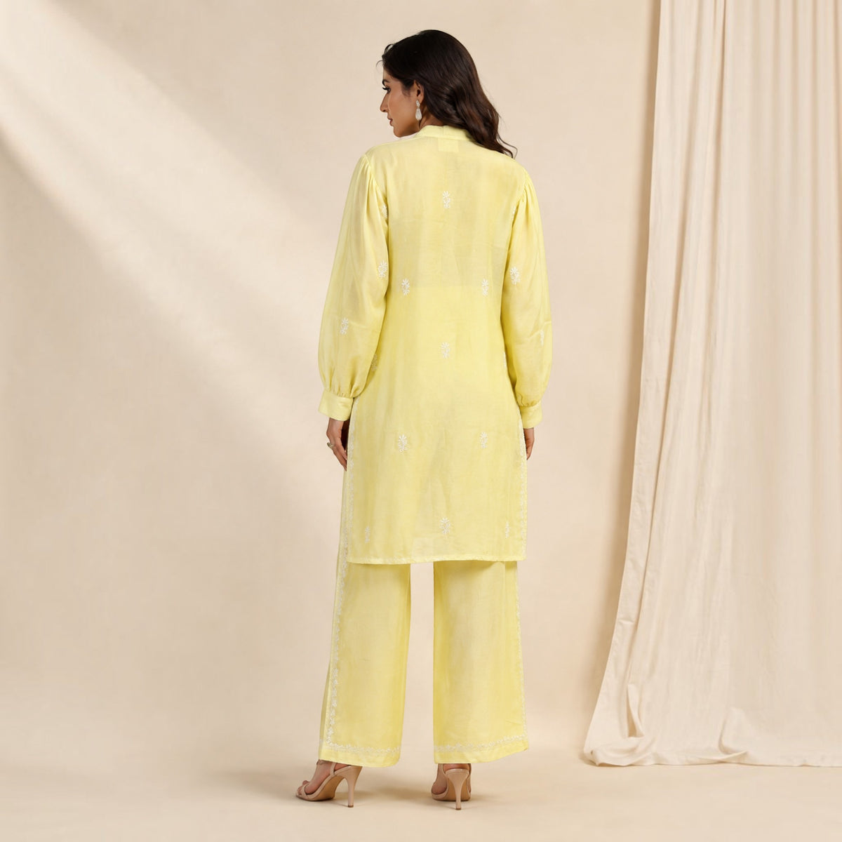 Yellow Chanderi Silk Coords Set