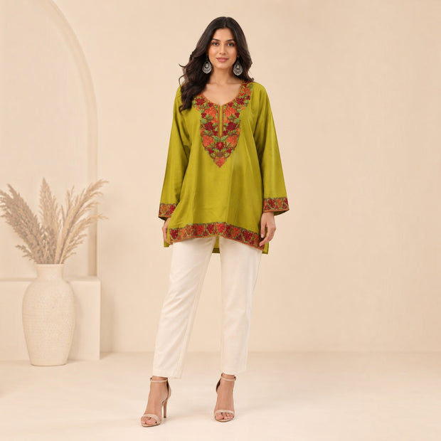 Lime Green Cotton Short Top