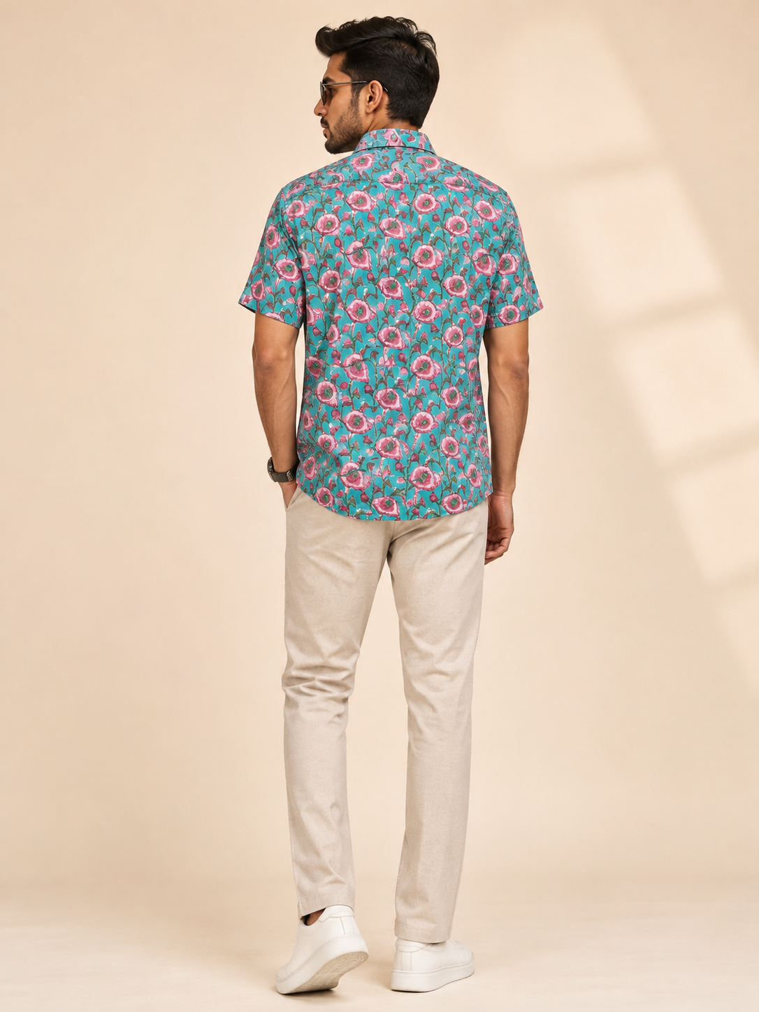 Artsy Hand Block Print Mens Shirt