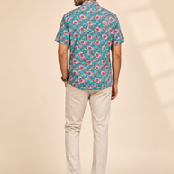 Artsy Hand Block Print Mens Shirt