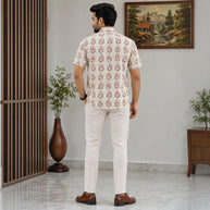 Artsy Hand Block Print Mens Shirt