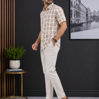 Artsy Hand Block Print Mens Shirt